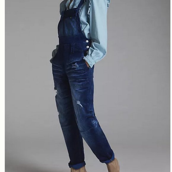 Anthropologie Denim - Anthropologie Pilcro 31 NWT The Wanderer Velvet Overalls Denim Blue Jumpsuit